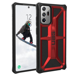 The Urban Armour Gear Monarch in Crimson for the Samsung Galaxy Note 20 Ultra 4G/5G is quite possibly the king of protective cases. With 5 layers of premium protection and the finest materials, your Note 20 Ultra is safe, secure and in some style too.