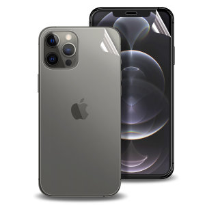 Keep your iPhone 12 Pro Max in pristine condition all over with this Olixar scratch-resistant full cover film screen protector 2-in-1 pack. Features 2 interlocking screen protectors that fully cover the back and front of your phone.