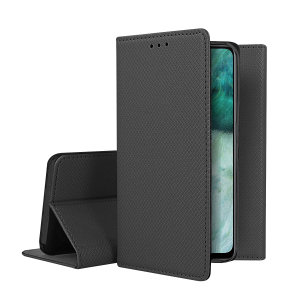 A sophisticated lightweight black leather-style case with a magnetic fastener for ease of use. The leather-style wallet case offers perfect protection for your Oppo Find X2 Lite and also includes a built-in stand.