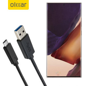 Olixar USB-C Samsung Galaxy Note 20 Ultra Charging Cable - Black 1m