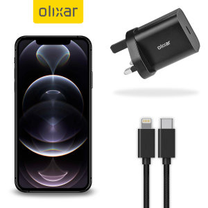 Olixar iPhone 12 Pro 20W Fast Mains Charger & USB-C to Lightning Cable