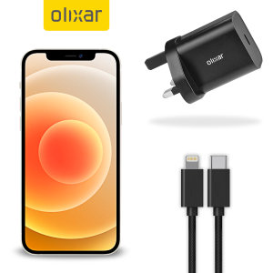 Olixar iPhone 12 18W Fast Mains Charger & USB-C to Lightning Cable