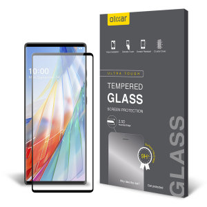 Olixar LG Wing 5G Full Cover Tempered Glass Screen Protector - Black