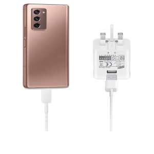 Official Samsung Galaxy Z Fold 2 5G Fast Charger & USB-C Cable - White