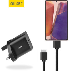 Olixar Samsung Galaxy Note 20 20W USB-C Fast Wall Charger & 1.5m Cable