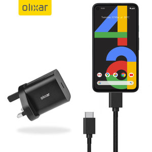 Olixar Google Pixel 4a 20W USB-C Fast Mains Charger & 1.5m Cable