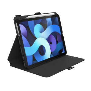Speck's Balance Folio is a feature rich case that perfectly balances durability and style for your iPad Air 4. Fortified with impact and drop protection, it remains slim with integrated holders for an Apple Pencil and supports multiple viewing angles.