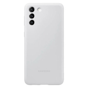 Official Samsung Light Grey Silicone Cover Case - For Samsung Galaxy S21 Plus
