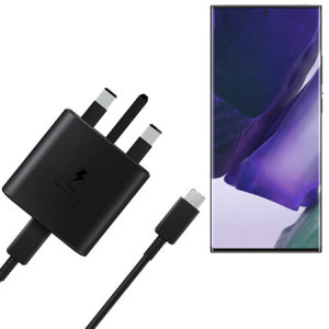 Official Samsung Note 20 Ultra 45W Wall Charger & USB-C to C 1m Cable