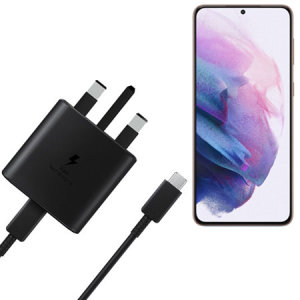 Official Samsung 45W Fast Wall Charger & USB-C to C 1m Cable - For Samsung Galaxy S21