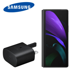 Official Samsung Galaxy Z Fold 2 5G 25W USB-C UK Wall Charger - Black