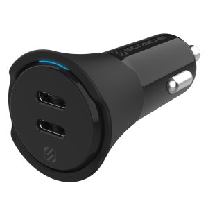 Scosche 40W Dual Fast Charging USB-C PD Car Charger - Black