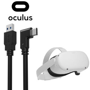 Olixar Oculus Quest 2 Link Right Angled USB-C Cable - 3m - Black