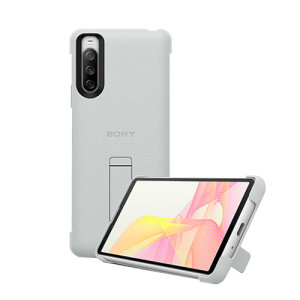 Official Sony Xperia 10 III Style Cover Protective Stand Case - Grey