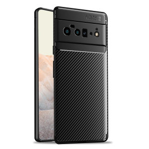 Olixar Carbon Fibre Tough Black Case - For Google Pixel 6 Pro