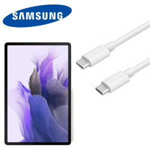 Official Samsung Galaxy Tab S7 FE USB-C to C Power Cable 1m - White
