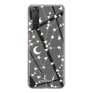LoveCases Sony Xperia 5 III Gel Case - White Stars And Moons