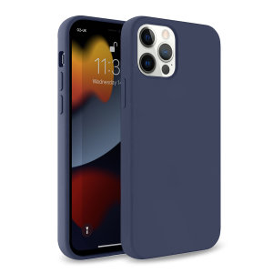 Olixar Soft Silicone Midnight Blue Case - For iPhone 13 Pro