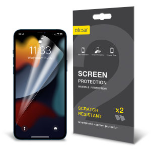 Olixar Film Screen Protectors Twin Pack - For iPhone 13 Pro