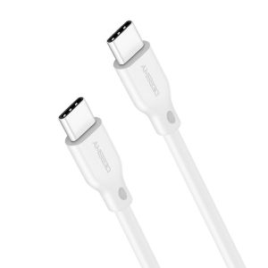 White 2m USB-C to C Charging Cable