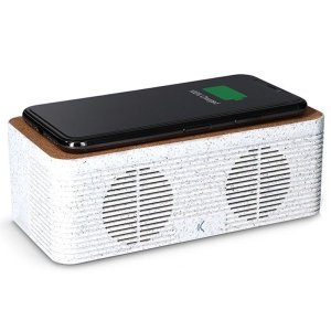 Ksix Eco-Friendly Wireless Speaker With Qi Wireless Charging - Grey