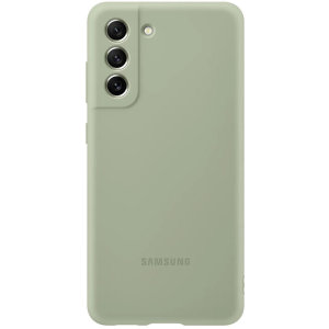 Official Samsung Soft Silicone Olive Green Case - For Samsung Galaxy S21 FE