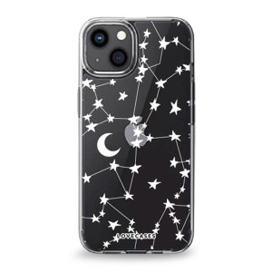 LoveCases Gel White Stars and Moons Case - For Apple iPhone 13