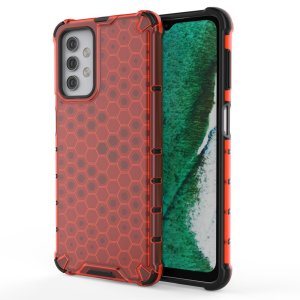 Samsung Galaxy A32 5G Honeycomb Tough Bumper Case - Red