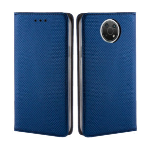 Olixar Leather-Style Nokia G10 Wallet Stand Case - Navy Blue