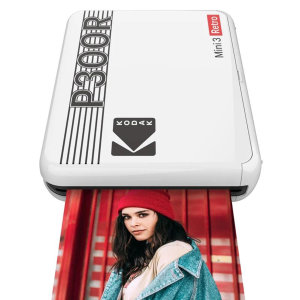 Kodak Mini 3 Retro Portable Photo Printer For Android & iOS - White