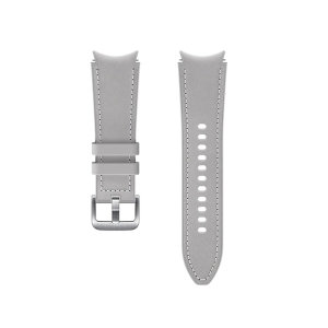 Official Samsung Galaxy Watch 4 Hybrid Leather Strap- 20mm M/L- Silver