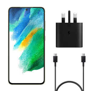 Official Samsung S21 FE 25W UK Wall Charger & 1m USB-C Cable - Black