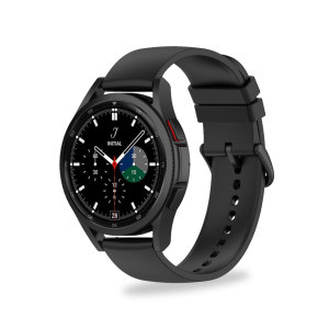 Olixar Samsung Galaxy Watch 4 Soft Silicone Strap - 20mm M/L - Black