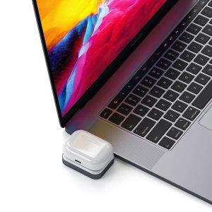 Satechi Mini USB-C Wireless Charging Dock For Apple AirPods - White