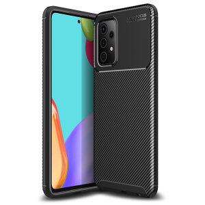 Olixar Carbon Fibre Samsung Galaxy A52s Protective Case - Black