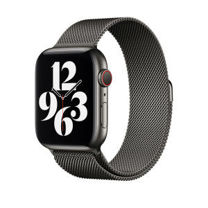 Official Apple Milanese Graphite Loop - For Apple Watch 44mm
