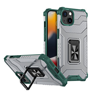 Olixar Magnetic Ring Stand Green Case - For iPhone 13