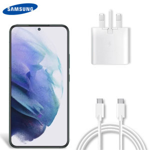 Official Samsung 25W UK Wall Charger & 1m USB-C to C Cable - For Samsung Galaxy S22