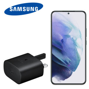Official Samsung 25W PD USB-C Black UK Wall Charger - For Samsung Galaxy S22