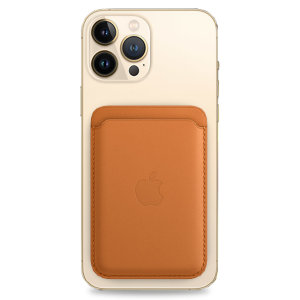 Official Apple iPhone 12 Pro Max Leather MagSafe Wallet - Golden Brown