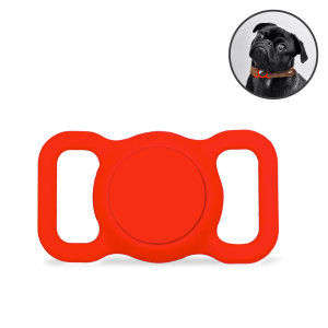 Olixar Apple AirTag Protective Clip On Dog Collar Case - Red