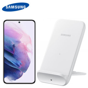 Official Samsung 9W White Wireless Charging Stand EU Mains - For Samsung Galaxy S22 Plus