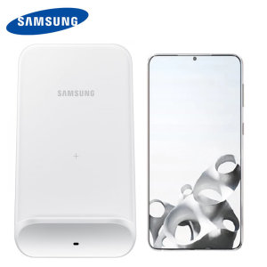 Official Samsung White 9W Wireless Charging Stand EU Mains - For Samsung Galaxy S21 Plus
