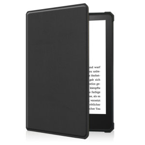 Olixar Leather-Style Black Case - For Kindle Paperwhite 5 11th Gen 2021