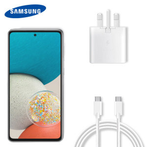 Official Samsung 25W White Wall Charger & 1m USB-C Cable  - For Samsung Galaxy A53 5G