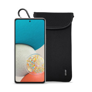 Olixar Neoprene Black Pouch with Card Slot - For Samsung Galaxy A53 5G