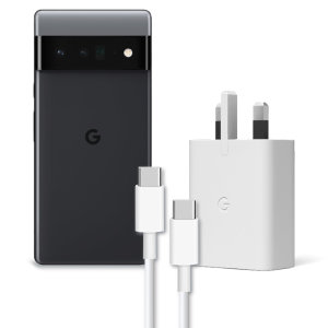 Official Google Pixel 6 Pro 30W USB-C UK Fast Charger & Cable - White