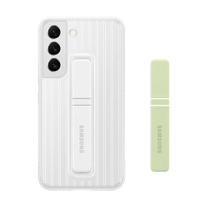 Official Samsung Protective Standing Cover White Case - For Galaxy S22