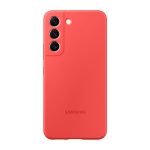 Official Samsung Silicone Cover Coral Case - For Galaxy S22