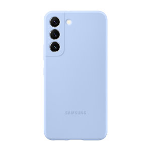 Official Samsung Silicone Cover Sky Blue Case - For Galaxy S22